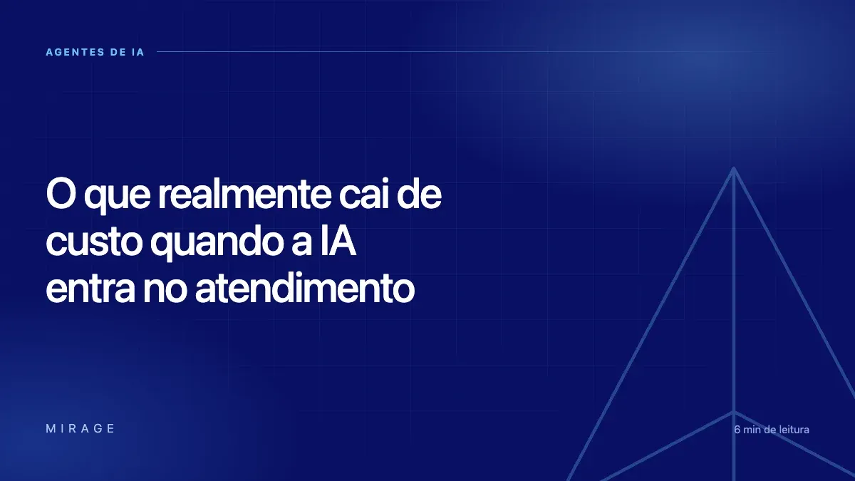 O que realmente cai de custo quando a IA entra no atendimento