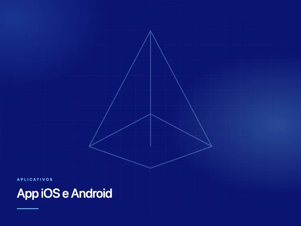 Painel ilustrativo do serviço de aplicativo iOS e Android
