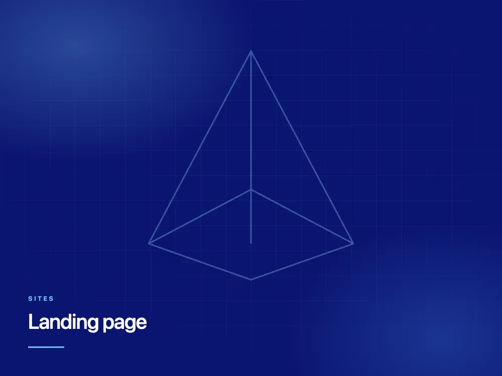 Painel ilustrativo do serviço de landing page