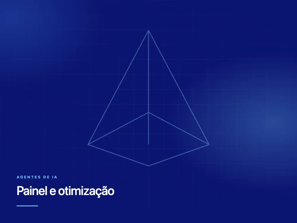 Painel ilustrativo de métricas do agente de IA