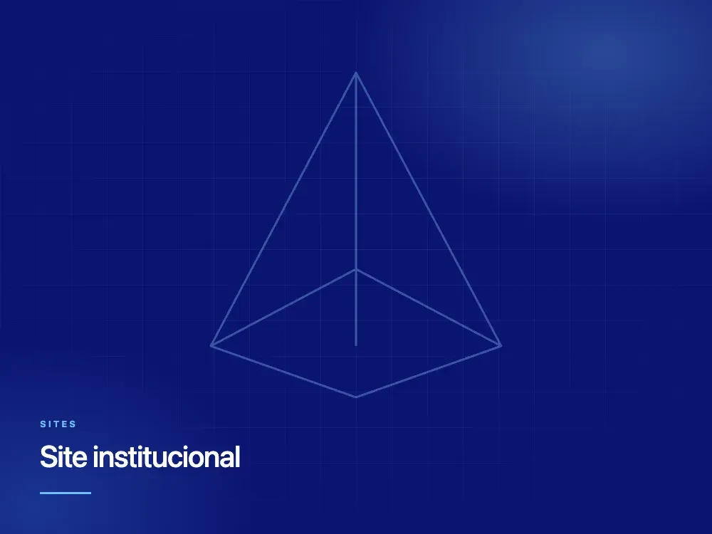 Painel ilustrativo do serviço de site institucional